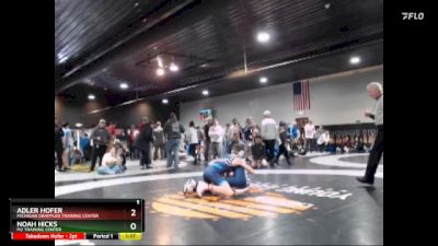 110-114 lbs Round 3 - Adler Hofer, Michigan Grappler Training Center vs Noah Hicks, M2 Training Center