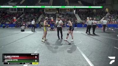 125 lbs Cons. Round 1 - Claire Steeves, Rock Creek vs Addison Otte, Hays