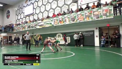 106 lbs Quarterfinal - Blake Bartos, Buckeye (Medina) vs Michael Frye, Columbia (Columbia Station)