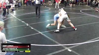 100 lbs Cons. Semi - Jaret Corkle, O`Neill Leprechaun Wrestling vs Jeffrey Martin Jr, Chase County Wrestling Club