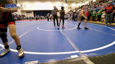 80 lbs Quarterfinal - Tajuan Davis, Team Tulsa Wrestling Club vs Cooper Johnson, HURRICANE WRESTLING ACADEMY