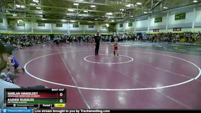 55 lbs Champ. Round 2 - Harlan Hinkeldey, Siouxland Wrestling Academy vs Kaiden Ruggles, Hettinger Huskies