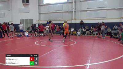 153 lbs Pools - Garett Brown, Jacket W.C. vs Braxton McAvey, 84 Athletes (VA)