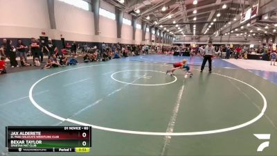 60 lbs Cons. Round 5 - Jax Alderete, El Paso Wildcats Wrestling Club vs Bexar Taylor, Spartan Mat Club