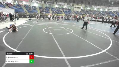 80 lbs 5th Place - Sarah Koppes, Milliken Middle School vs Laylah McIntyre, Sky Vista Middle School / Grandview Wolves Wrestling Club