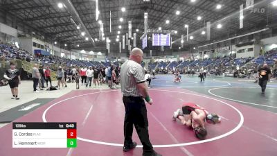 109 lbs Consi Of 8 #1 - Gatlin Cordes, Black Hills Academy vs Lincoln Hemmert, Western Colorado WC