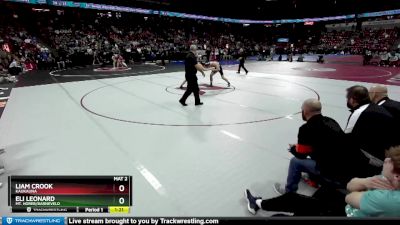 D1-165 lbs Semifinal - Eli Leonard, Mt. Horeb/Barneveld vs Liam Crook, Kaukauna