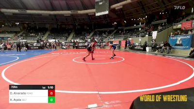 70 lbs Semifinal - Dustin Alvarado, Pomona Elite vs Knox Ayala, Sebolt Wrestling Academy