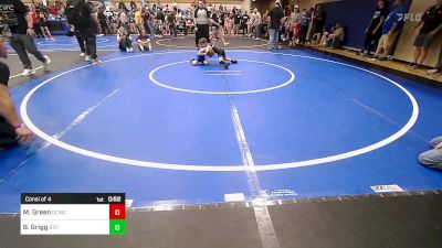 43 lbs Consi Of 4 - Mason Green, Dark Cloud Wrestling Club vs Braylyn Grigg, Tulsa Blue T Panthers