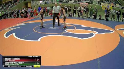 97 lbs Cons. Round 3 - Brody Mooney, MOOK MAT CLUB vs Connor Walmsley, Sherwood Wrestling