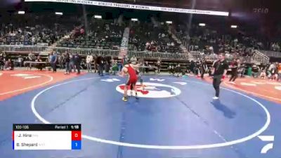 100-106 lbs 3rd Place Match - Jonathan Hine, Powell Wrestling Club vs Brody Shepard, Wyoming