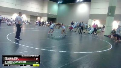 120 lbs Round 4 (16 Team) - Shane Duhaylungsod, NFWA Black vs Ethan Olson, Naperville Phoenix