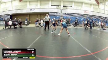 69 lbs 3rd Place Match - Julianna LaSavage, Ringers Wrestling Club vs Karina Batres, South Side Wrestling Club