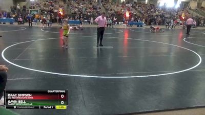 60 lbs Quarterfinal - Isaac Simpson, Big Red Wrestling Club vs Gavin Bell, Rabbit Wrestling Club