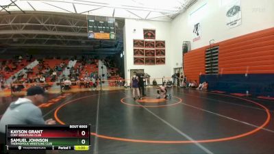 102 lbs Round 1 - Kayson Grant, Cody Wrestling Club vs Samuel Johnson, Thermopolis Wrestling Club