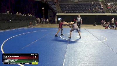 125 lbs Cons. Semi - Cade Hornback, Coe vs Jase Van Pelt, Cornell College