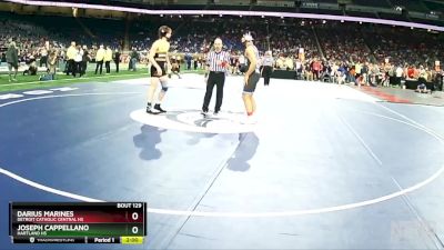 D1-157 lbs Quarterfinal - Darius Marines, Detroit Catholic Central HS vs Joseph Cappellano, Hartland HS