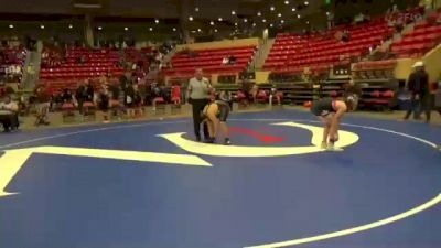 Round 2 - Kaylee Thompson, Mulvane Wrestling Club vs Kannon Gonzalez, Newton Wrestling Club