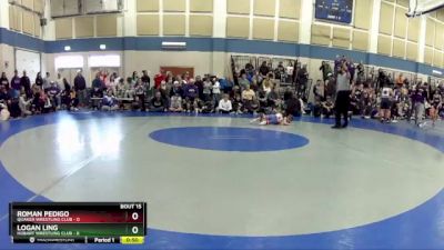 49 lbs Round 4 (10 Team) - Logan Ling, Hobart Wrestling Club vs Roman Pedigo, Quaker Wrestling Club