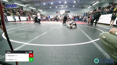 46 lbs Round Of 16 - Jaxon Stewart, Claremore Wrestling Club vs Ronnie Leyba, Team Tulsa Wrestling Club