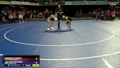 109 lbs Champ. Round 1 - Jaslynn Gallegos, North Central (IL) vs Consuelo Garcia, McKendree University