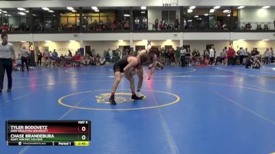 165 lbs Quarterfinal - Tyler Bodovetz, Ohio Wesleyan University vs Chase Brandebura, Saint Vincent College