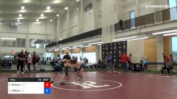 70 kg Consolation - (BUBBA)Clayton Wilson, MRTC vs Tanner Abbas, Viking Wrestling Club