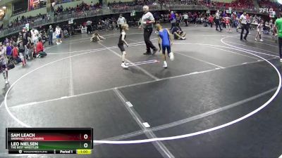 55 lbs Cons. Round 4 - Sam Leach, Sherman Challengers vs Leo Nielsen, The Best Wrestler