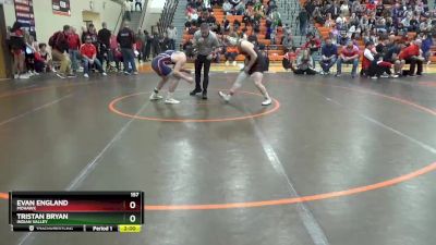 157 lbs Quarterfinal - Tristan Bryan, Indian Valley vs Evan England, Mohawk