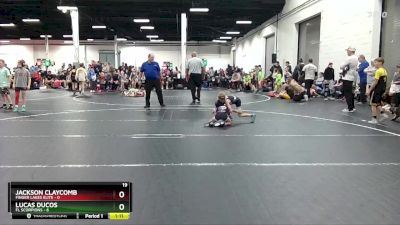 56 lbs Round 6 (8 Team) - Lucas Ducos, FL Scorpions vs Jackson Claycomb, Finger Lakes Elite