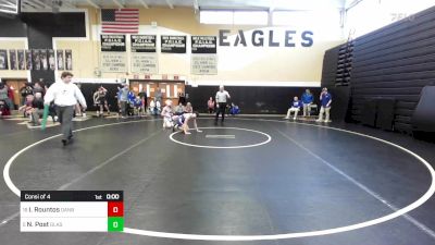 132 lbs Consi Of 4 - Ioannis Rountos, Danbury vs Nathaniel Post, Glastonbury