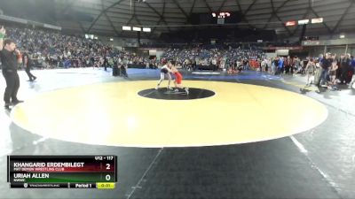 117 lbs 1st Place Match - Uriah Allen, NWWC vs Khangarid Erdembilegt, Mat Demon Wrestling Club