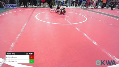 80 lbs Round Of 16 - Braxton Zibell, Barnsdall Youth Wrestling vs Sam Shyers, Miami Takedown Club