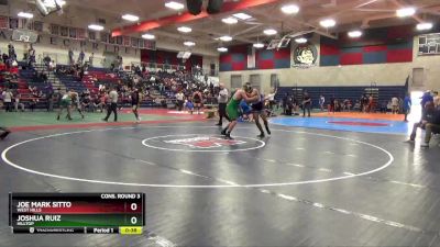 220 lbs Cons. Round 3 - Joshua Ruiz, Hilltop vs Joe Mark Sitto, West Hills