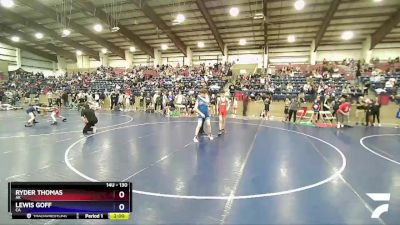 130 lbs Cons. Semi - Ryder Thomas, AK vs Lewis Goff, CA