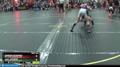 91 lbs Quarterfinal - Liam Jackson, Wolverine Wrestling Club vs Jamison McGivney, Gulf Coast Wrestling Club