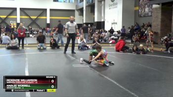 58 lbs Round 3 (4 Team) - Hadlee Worrell, Braided Brutes vs Mckenzie Williamson, Nebraska Wrestling Academy