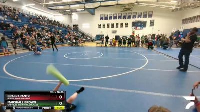 58-63 lbs Round 3 - Craig Krantz, North Big Horn Rams vs Marshall Brown, Greybull Basin Athletic Club