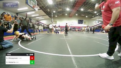 75 lbs Final - Grayson Shoopman, Team Tulsa Wrestling Club vs Dylan Roberts, Claremore Wrestling Club