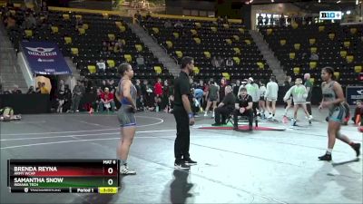 143 lbs Quarterfinal - Brenda Reyna, Army WCAP vs Samantha Snow, Indiana Tech