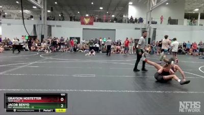 100 lbs Round 3 (6 Team) - Jacob Benyo, Mat Assassins Black vs Grayson Hostetter, Team Shutt