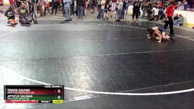 87 lbs Cons. Round 2 - Travis Gauvin, Bear Cave Wrestling Club vs Atticus Salinas, Gold Rush Wrestling