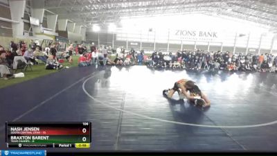 106 lbs Round 3 (4 Team) - Braxton Barent, Team Champs vs Nash Jensen, South Central Utah