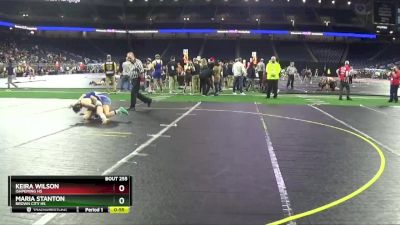 Girls - 100 lbs Cons. Round 2 - Keira Wilson, Ishpeming HS vs Maria Stanton, Brown City HS