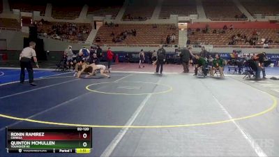 D2-120 lbs Champ. Round 1 - Ronin Ramirez, Cienega vs Quinton McMullen, Youngker HS