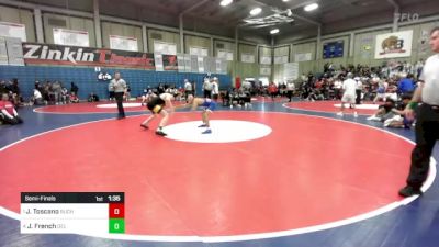 144 lbs Semifinal - Joseph Toscano, Buchanan vs Jagger French, Del Oro