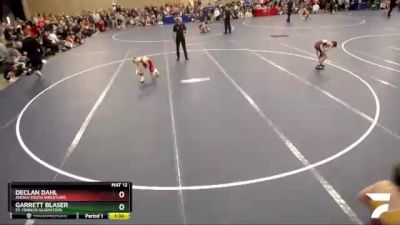 86 lbs Quarterfinal - Garrett Blaser, St. Francis Gladiators vs Declan Dahl, Anoka Youth Wrestling