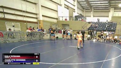 87 lbs Cross Bracket (8 Team) - Kaila Tatekawa, Hawaii vs Charlotte Zimmerer, Colorado