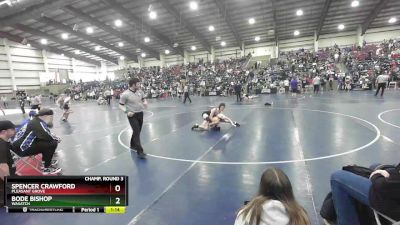 101 lbs Champ. Round 3 - Spencer Crawford, Pleasant Grove vs Bode Bishop, Wasatch