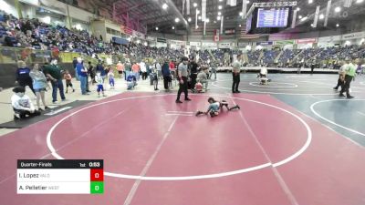 40 lbs Quarterfinal - Isaiah Lopez, Valor Elite Wrestling vs Amahri Pelletier, Westy Futures Wolfpack